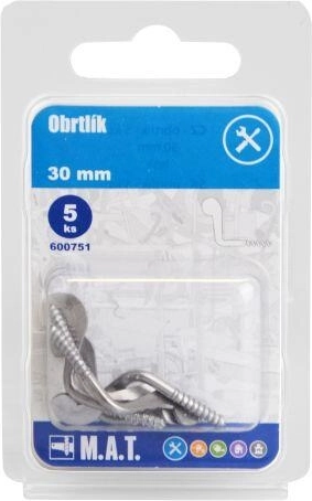 Swivel latch 30 mm glossy – set of 5 pcs