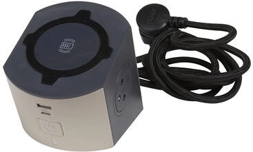Pagarinātāja stacija ar indukcijas lādētāju un USB A/C, 2 ligzdas 2P+E, 16 A