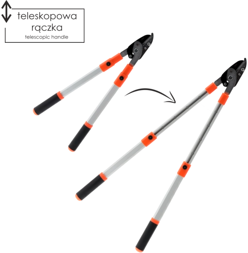 Teleskopiskās dārza šķēres 64–98 cm