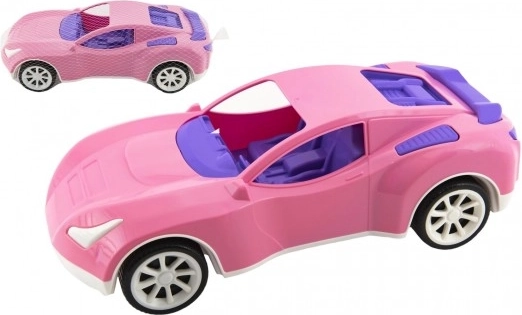 Sporta plastmasas auto 38 cm tīklā – rozā