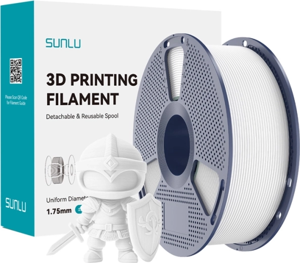 Sunlu PLA+ filaments 1,75 mm – balts