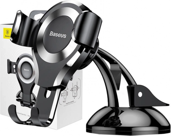 BASEUS Osculum Gravity Car Phone Holder, Black-Silver