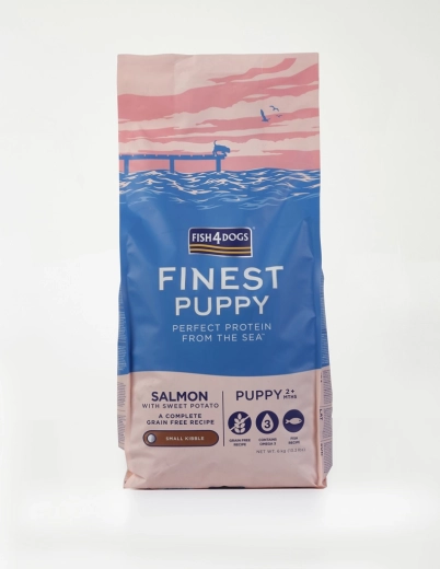 Fish4Dogs Finest small kibble for puppies with salmon and sweet potatoes 6 kg