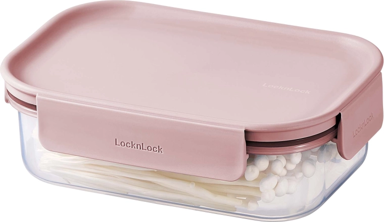 Pārtikas uzglabāšanas trauks LocknLock Classic Plus 910 ml, rozā