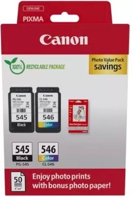 Canon multipaka PG-545/CL-546 Photo Value ar fotopapīru