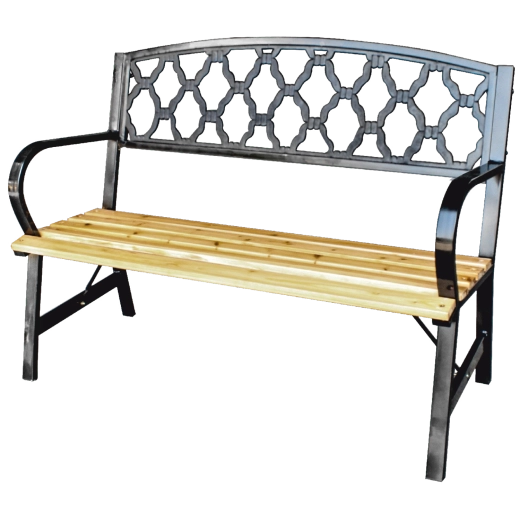 Dārza soliņš Garden Line 120 cm ar dekoratīvu atzveltni