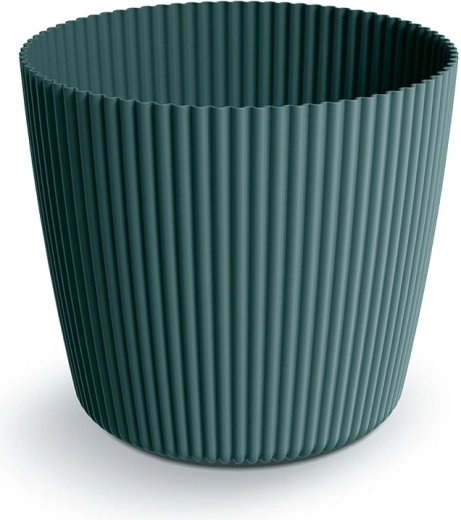 Puķu pods Milly Round 12,9 cm – okeāna zilā krāsā, plastmasas, lietošanai ārā un telpās