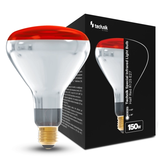 Infrasarkanā daļēji sarkanā spuldze R125 150 W E27