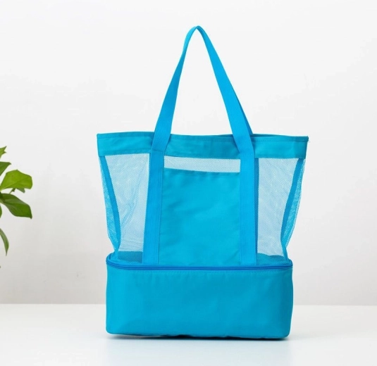 Picnic bag with thermal pocket - blue