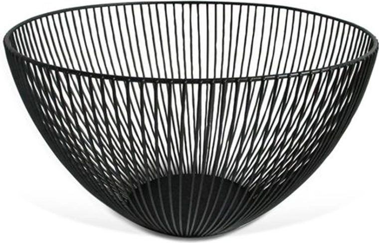 Stieples augļu bļoda Kitchisimo melna 25 cm