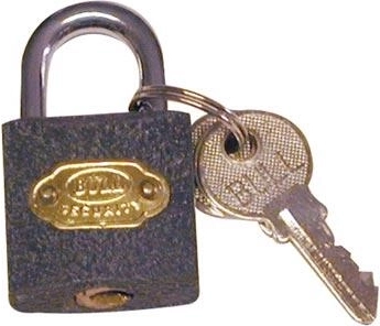 50 mm Steel Padlock, 3 Keys