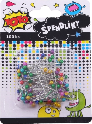 Pins with colored heads 100 pcs