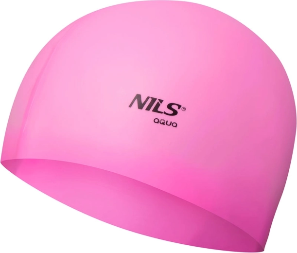 Silikona peldcepure NILS Aqua gaiši rozā