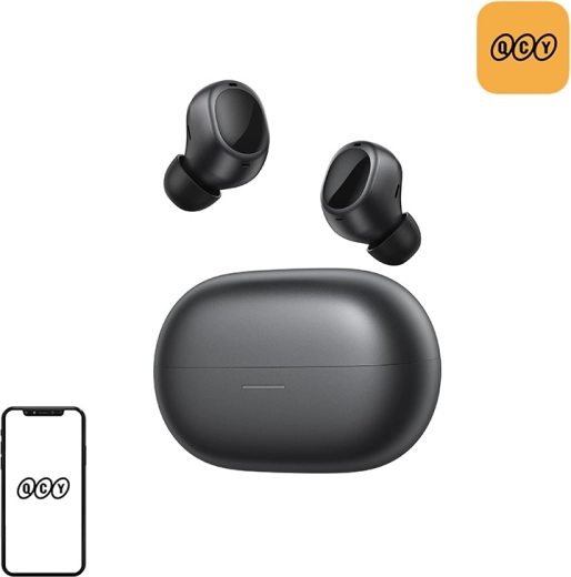 QCY MeloBuds A30 wireless TWS earbuds with ANC (black)