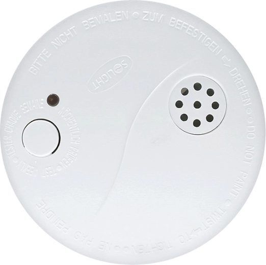 Solight dūmu detektors ar 85 dB skaņas signālu, balts, ar 9 V bateriju – 1 gab.