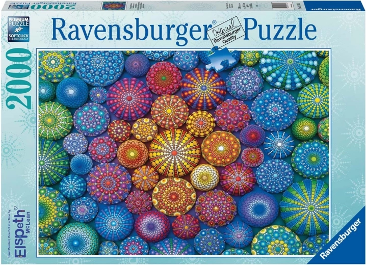 Puzle 2000 gabali – varavīksnes mandalas RAVENSBURGER