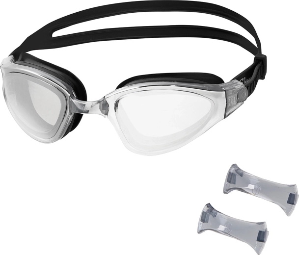 Peldbrilles NILS Aqua melnas