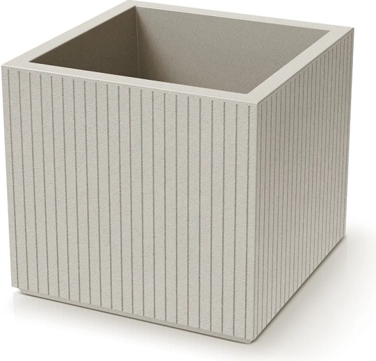 Puķu pods Coro Square 48 × 48 × 44 cm – smilšu krāsā
