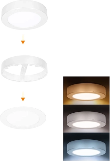 Solight LED mini panelis vannas istabai 2 vienā, 12 W, 1020 lm, IP54, balts
