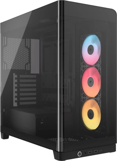 Mid-tower PC case with panoramic glass 4500X RS‑R ARGB, black