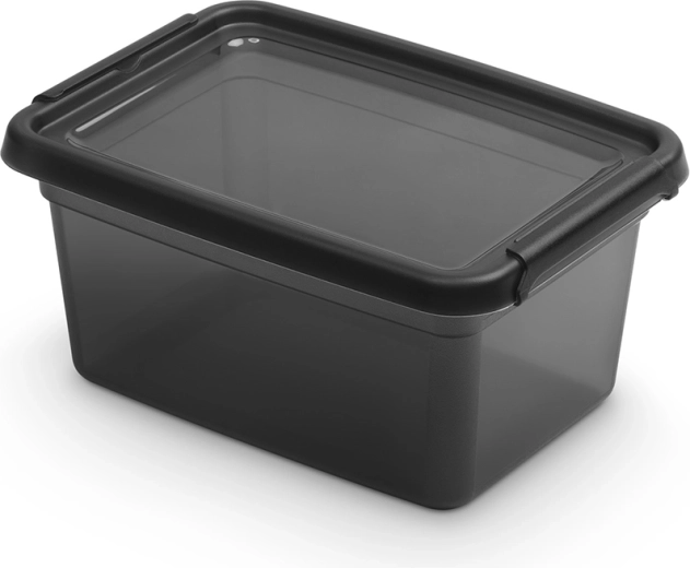 Basestore kārba ar vāku un klipšiem 1,5 l, coal