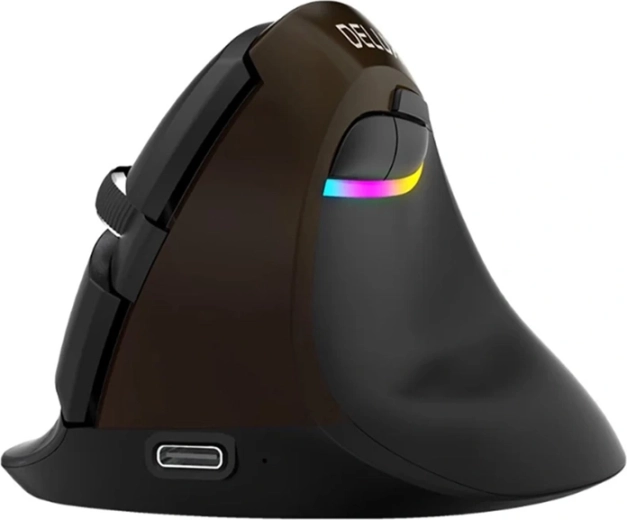Ergonomiska vertikālā pele Delux M618 Mini Jet (Bluetooth/2,4 GHz, USB‑C)