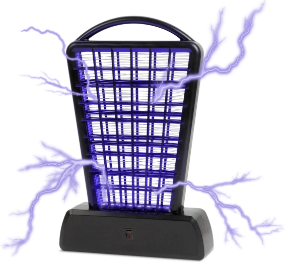 UV insect lamp for tables with USB and battery power, black