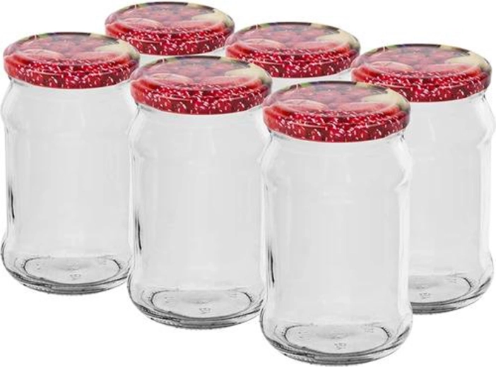 Konservēšanas burciņas ar vāciņiem 300 ml, komplekts 6 gab.
