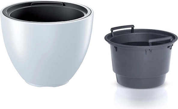 Puķu pods ar ieliktni 29,8 cm balts HEOS