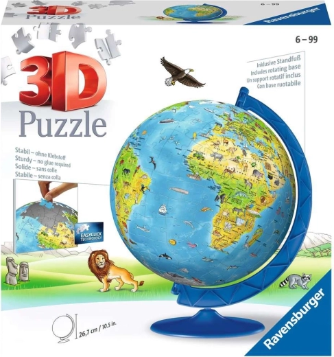 Ravensburger 3D puzle bērnu globuss 180 detaļas