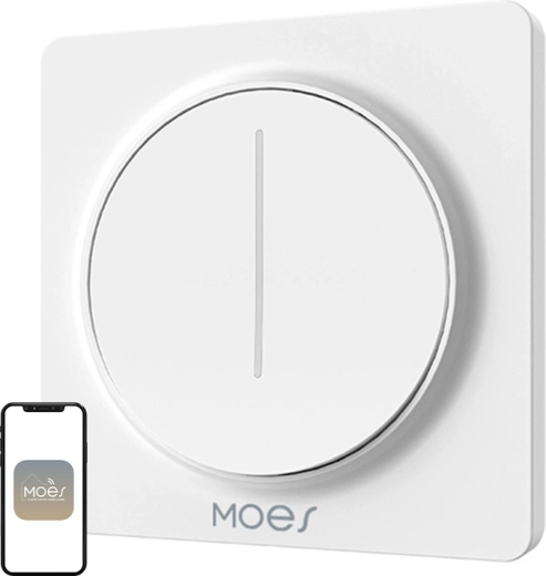 Moes ZigBee skārienjutīgais gaismas dimmeris, balts – 1 gab.