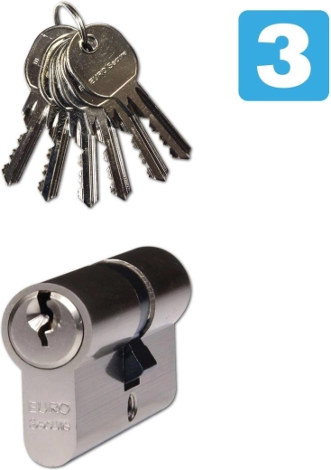 Cylinder Insert 30/45, 6 keys, nickel, Security Class 3 RICHTER