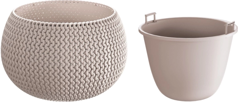 Puķu pods Splofy Bowl ar ieliktni 29 cm mocca