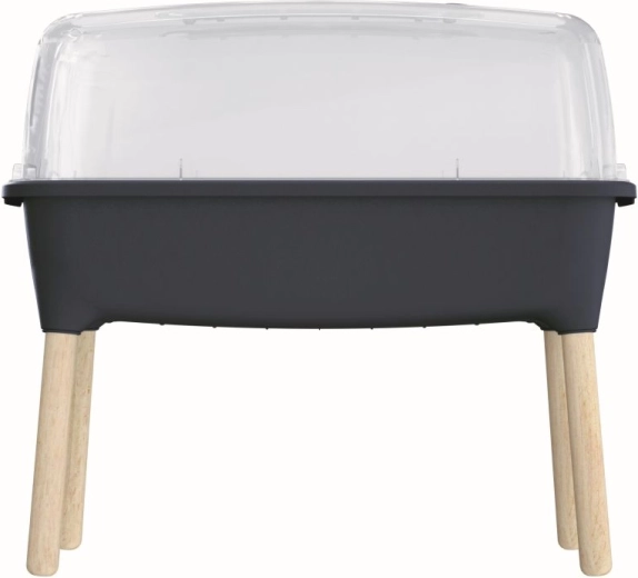 Augstais stādu pods Respana Planter Wood High 78 cm – antracīts