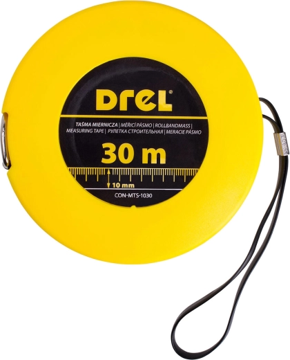 Steel measuring tape 30 m × 10 mm Drel