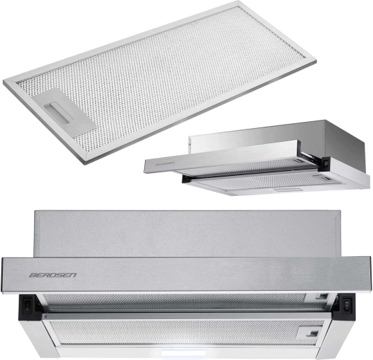 Teleskopiskais virtuves tvaika nosūcējs BERDSEN BT-229 inox, 60 cm