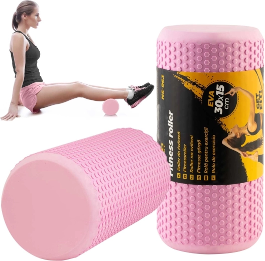 EVA Foam Massage Roller Pink 30 × 15 cm