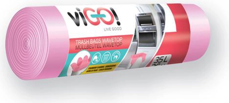 Atkritumu maisi ar rokturiem VIGO!, 35 l, zemeņu aromāts (26 gab.)