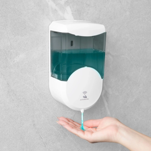 Automātisks sienas ziepju dozators, 600 ml, dūmakains