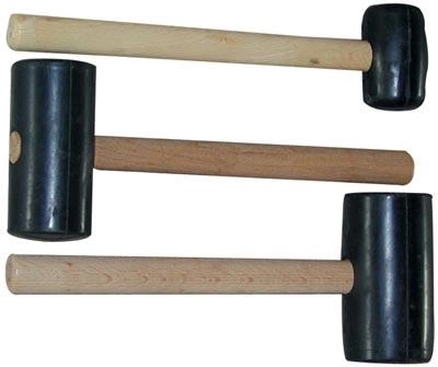Rubber mallet 75 mm with wooden handle – Czech made
