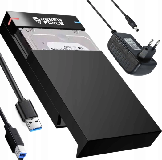 Renew Force External Enclosure for SATA HDD and SSD 3.5" and 2.5" with USB 3.0