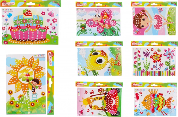 Radošais komplekts ar akmentiņiem 15 × 22 cm – motīvu mikss