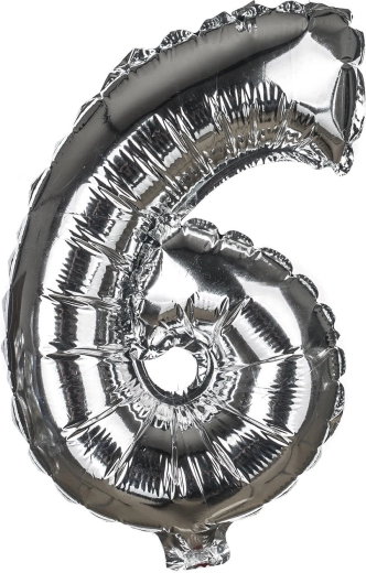 Folijas balons cipars 6, 30 cm – MY PARTY