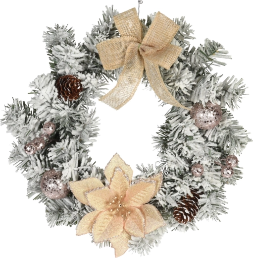 Christmas Rattan Wreath 30 cm – color mix