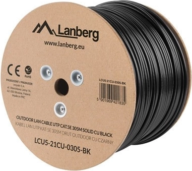 Āra UTP kabelis CAT5e, vara, 305 m – LANBERG