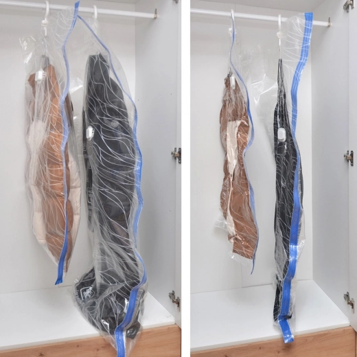 Hanging storage and up to 75% space saving