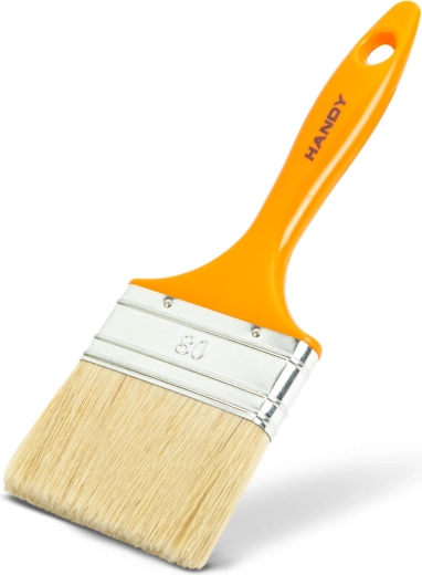 Flat paint brush with plastic handle 80 mm