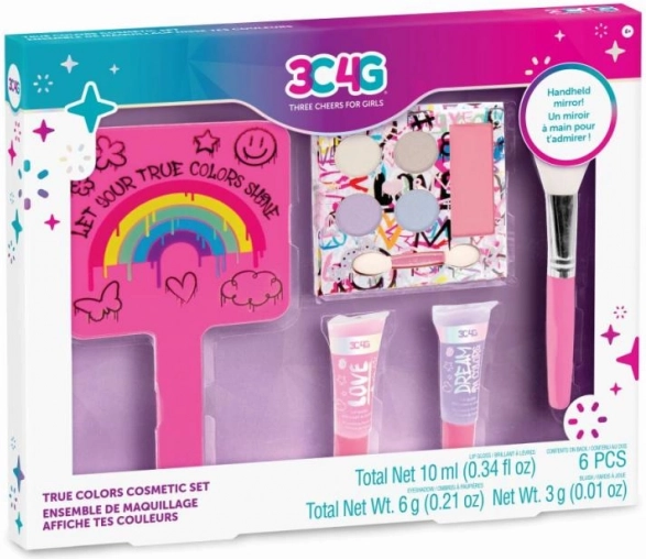 True Colors Cosmetic Set with Mirror by 3C4G