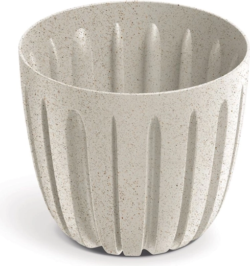 Puķu pods Wario Eco Wood 13,8 cm balts