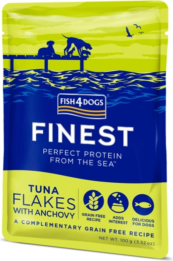 Suņu paciņa ar tunci un anšoviem 100 g FISH4DOGS